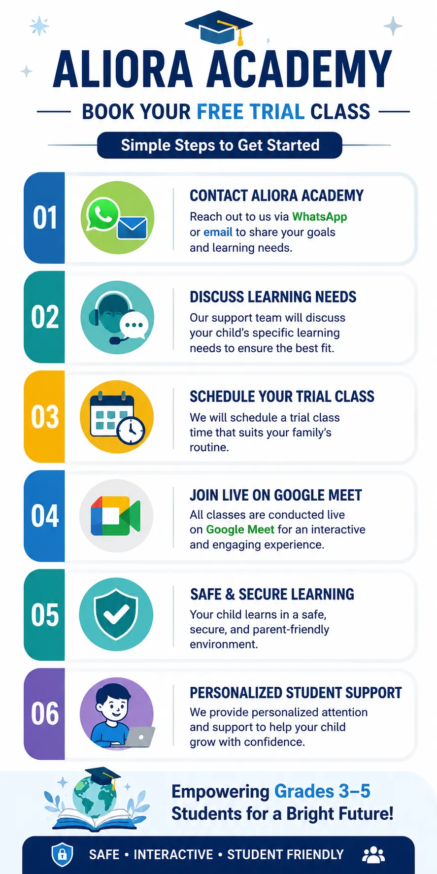Student engaged in a safe online learning class session with Aliora Academy