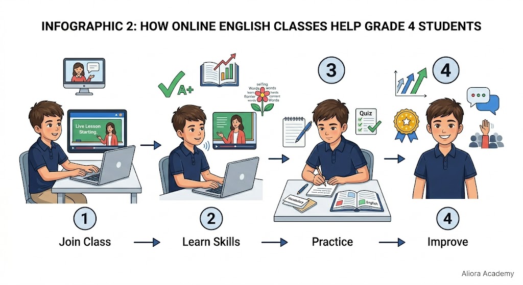 How Online English Classes Help Grade 4 Students Learn Faster