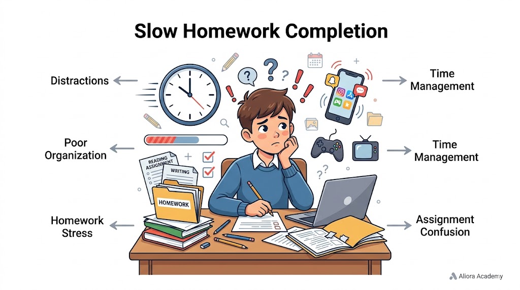 Why is my child slow at completing homework
