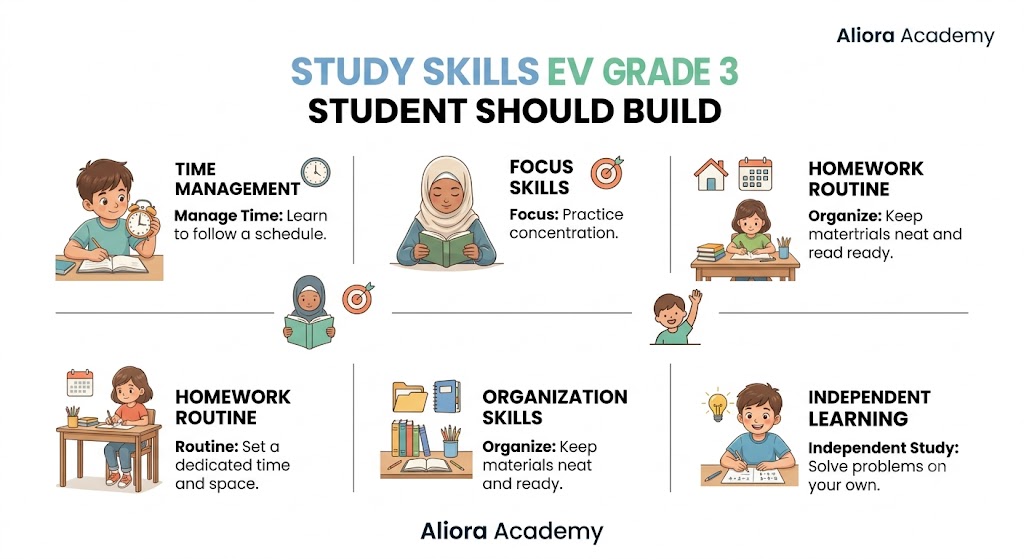 Study skills for Grade 3 students developing good homework habits