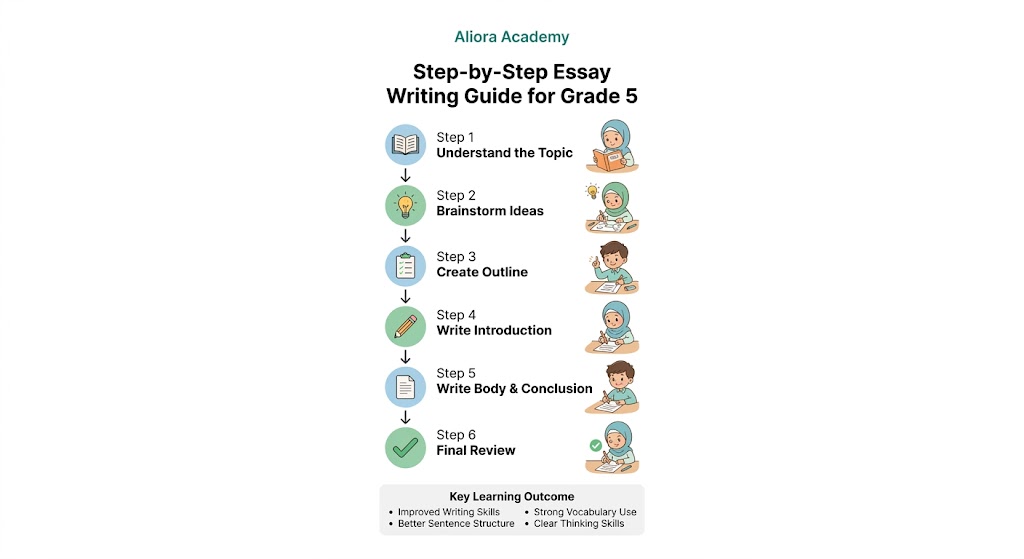 Step-by-step guide to teaching essay writing for Grade 5 students